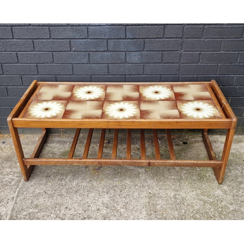 438 - Mid Century Modern Tile Topped Coffee Table