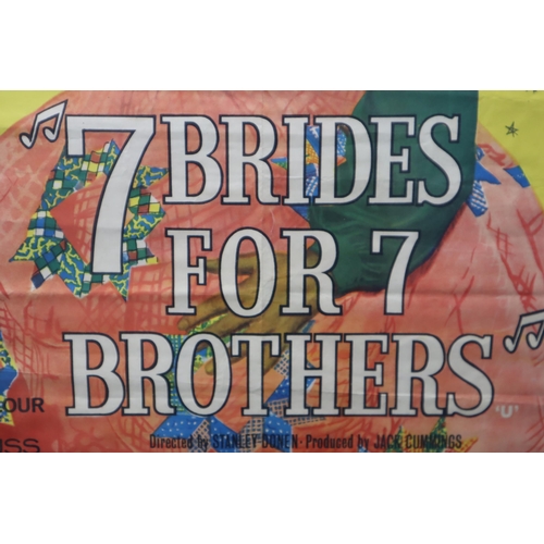 582 - Framed and Glazed Vintage Poster Advertising MGM's Musical Play 7 Brides for 7 Brothers Staring Howa... 