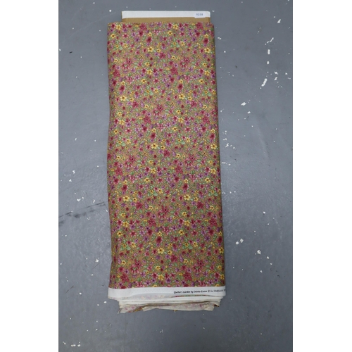 663 - Three reems of Good Quality Material to include Approx 9ft of Pink and Yellow Flowered Material, App... 