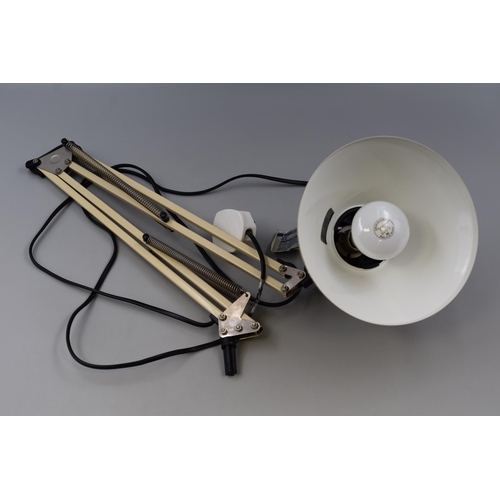 622 - Metal Industrial Anglepoise Lamp (Lights Up when Tested)