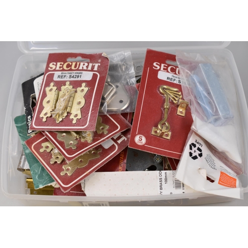 623 - Selection of Hinges, Hooks and Locks in Multi-Purpose Storage Box