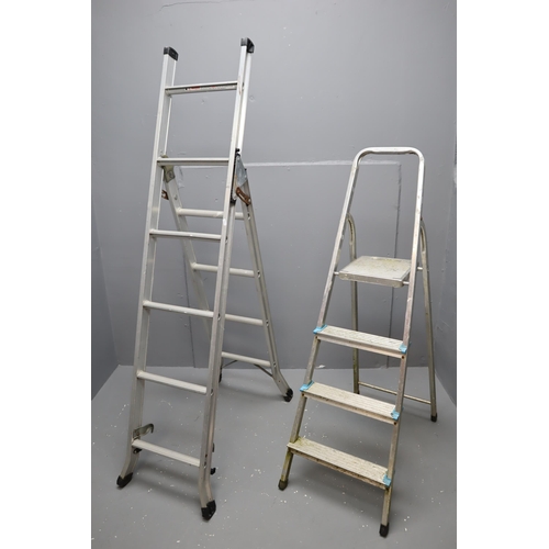 598 - Two sets of ladders to include a 4 step (4' 7