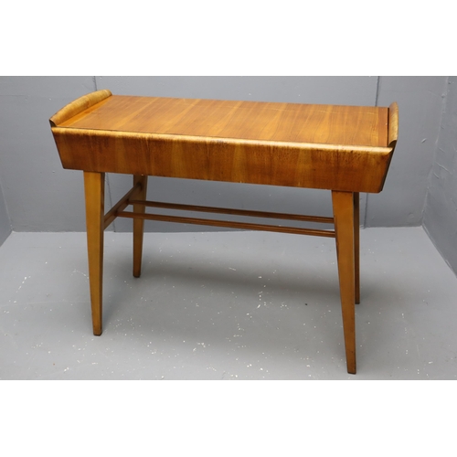 600 - A Retro Teak Two Drawer Cutlery Side Table, Approx 40