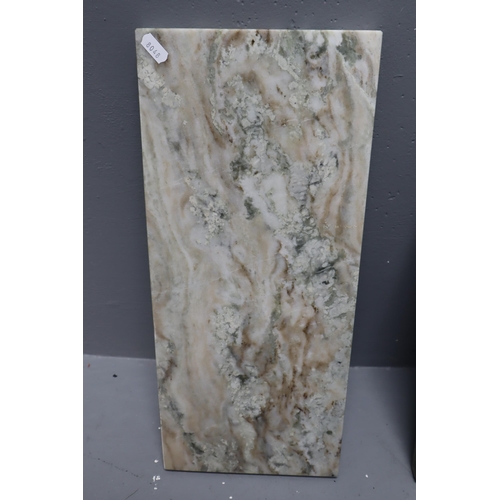 693 - Two Vintage Marble Slabs One Small and One Big (biggest W 9 1/2