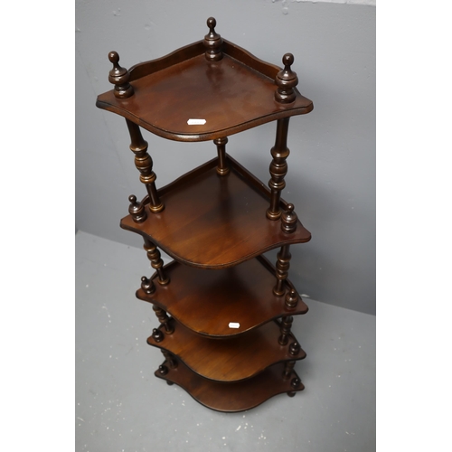 608 - Vintage Tall Wooden Corner Display Stand (3' 7