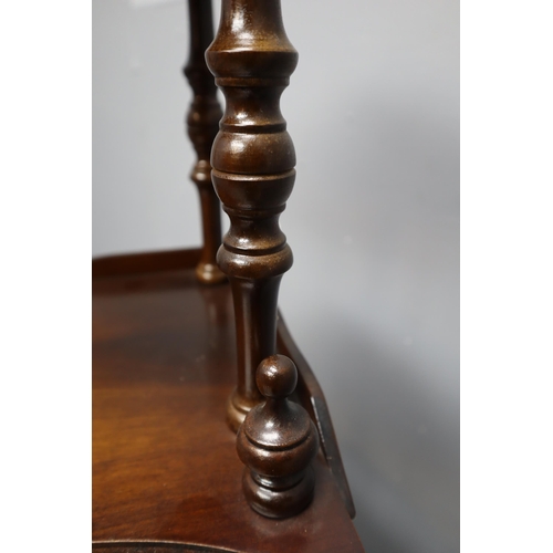 608 - Vintage Tall Wooden Corner Display Stand (3' 7