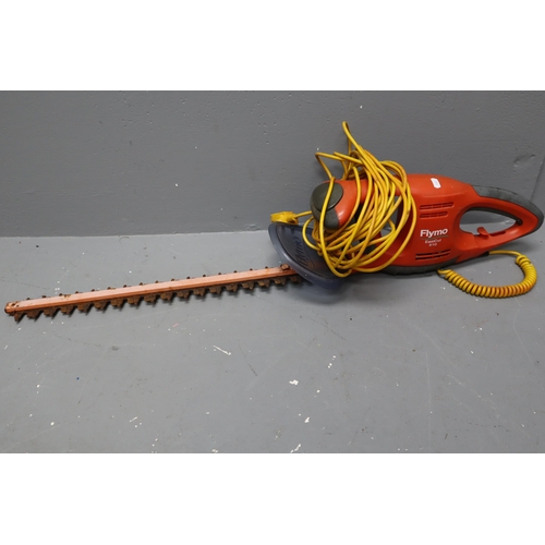 614 - Flymo EasiCut 510 hedge trimmer, blades require some oil (working when tesed)