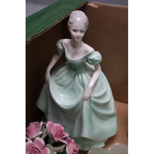 762 - Mixed Selection including Coalport Figurine, Wedgwood Jasperware, Brassware and More