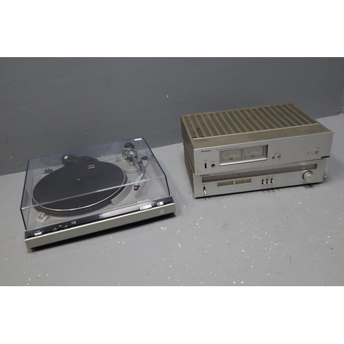 729 - Technics Separates Set Up to include Duel Drive Automatic Turntable model Number SL-3200 complete wi... 