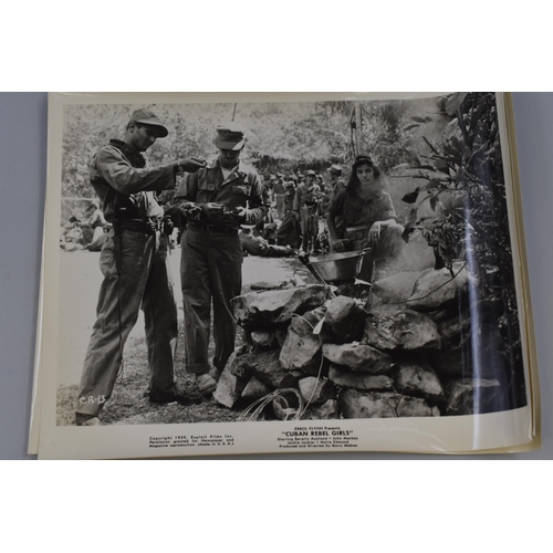 338 - Collection of 22 National Screen Service Cinema Lobby Cards for the 1959 Errol Flynn Film Cuban Rebe... 