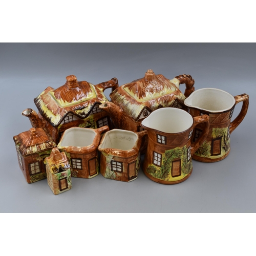 362 - Eight Pieces of Price Kensington Cottage Ware, Includes Two Teapots, Four Jugs, And Two Condiment Po... 