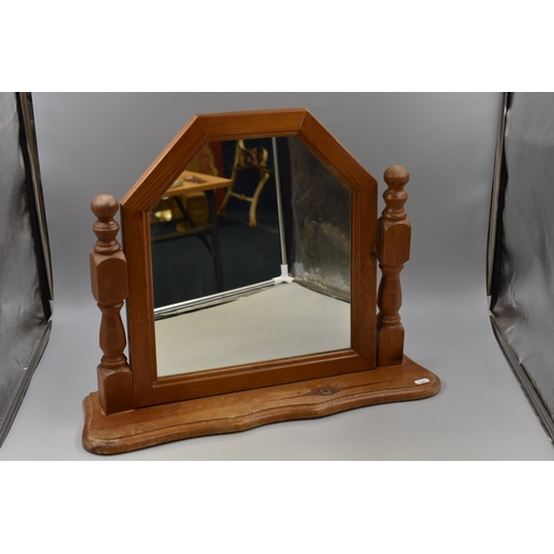 554 - Vintage Pine Dressing Table Mirror (23