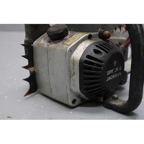 628 - Two Chainsaw Petrol Motors, Includes Spear & Jackson, And Other. Both Have Good Compression, But... 