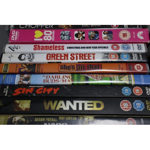 706 - Two Box Lots of DVDs Including This is England, Goodfellas, Trainspotting and More