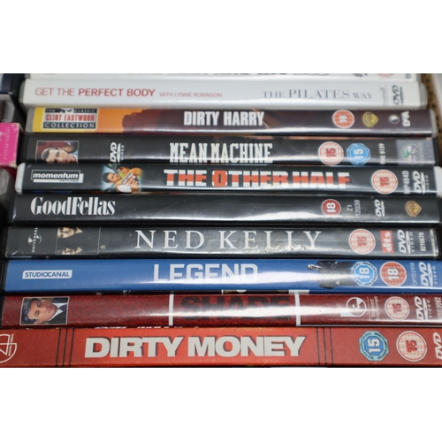 706 - Two Box Lots of DVDs Including This is England, Goodfellas, Trainspotting and More