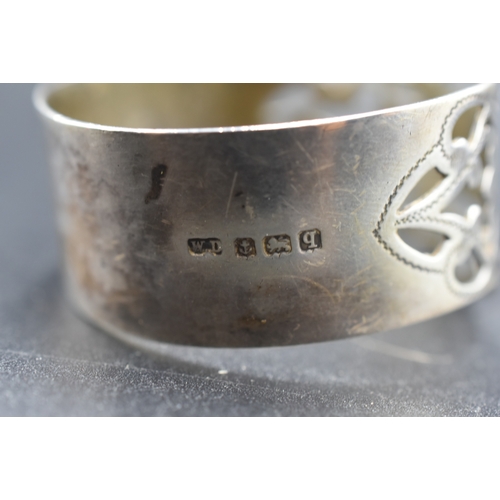 12 - Four Pieces of Hallmarked Silver To Include Two Napkin Rings (One In Presentation Case, William Deve... 