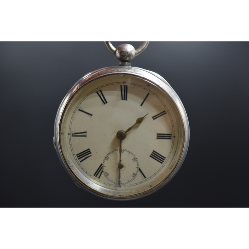 4 - A Hallmarked Waltham Watch Co Birmingham Silver Pocket Watch, Circa 1894. In Working Order