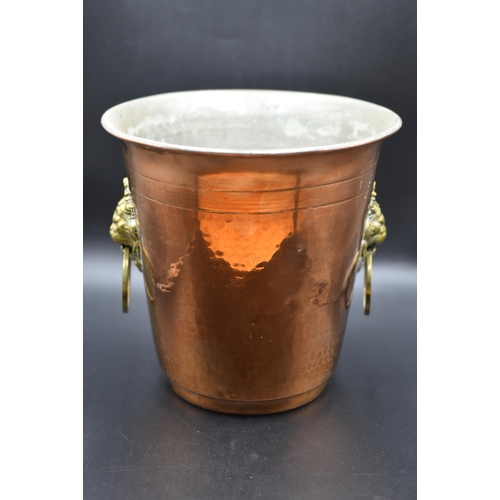 13 - Garanti Villedieu French (Brittany) Hand Beaten Copper Champagne Bucket (8