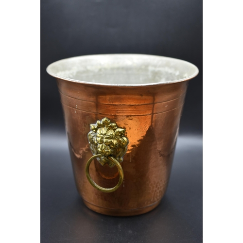 13 - Garanti Villedieu French (Brittany) Hand Beaten Copper Champagne Bucket (8