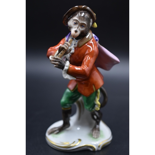 15 - Seven Volkstedt 1762 Porcelain Monkey Band Figures (5 are in perfect condition with 2 a/f) Tallest 6... 