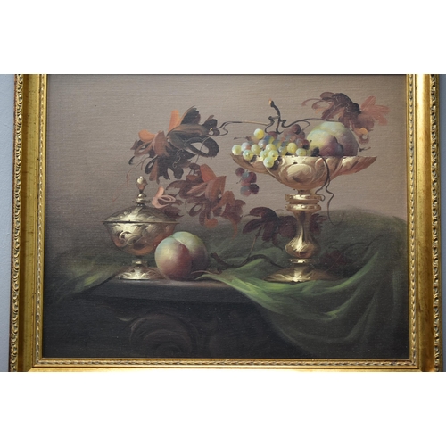 20 - Mid Century Still Life Oil on Board in Gilt Famed Mount (23