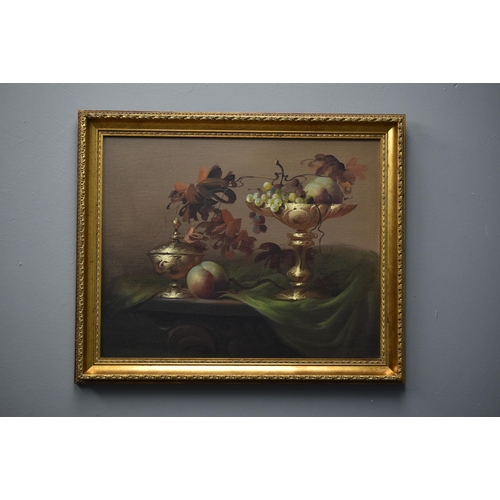 20 - Mid Century Still Life Oil on Board in Gilt Famed Mount (23