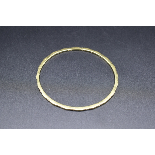 24 - Gold 750 (18ct) .50ct Diamond Bangle Complete with Presentation Box (60cm Dia) weight 10.80 grams