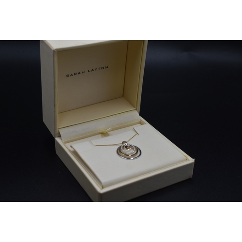 28 - Gold 375 (9ct) Sarah Layton Necklace Complete with Presentation Box