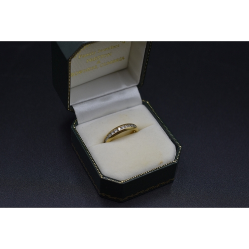 30 - Gold 750 (18ct) Eternity Ring with Diamonds Complete with Presentation Box