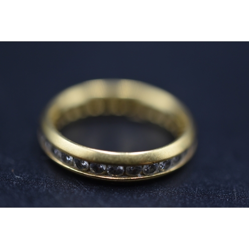 30 - Gold 750 (18ct) Eternity Ring with Diamonds Complete with Presentation Box