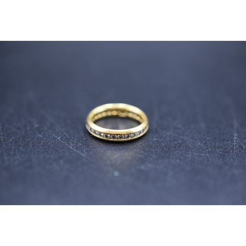 30 - Gold 750 (18ct) Eternity Ring with Diamonds Complete with Presentation Box