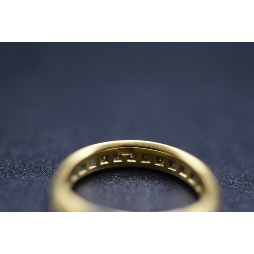 30 - Gold 750 (18ct) Eternity Ring with Diamonds Complete with Presentation Box