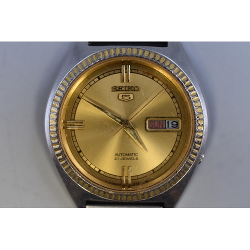 98 - Seiko 5 Automatic 21 Jewels Watch (Working)