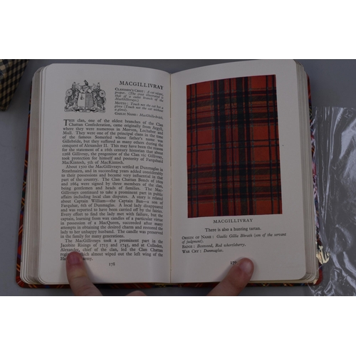 131 - The Clans and Tartans of Scotland by Robert Bain Complete in Box, With Vintage Scottish Kilt Brooch