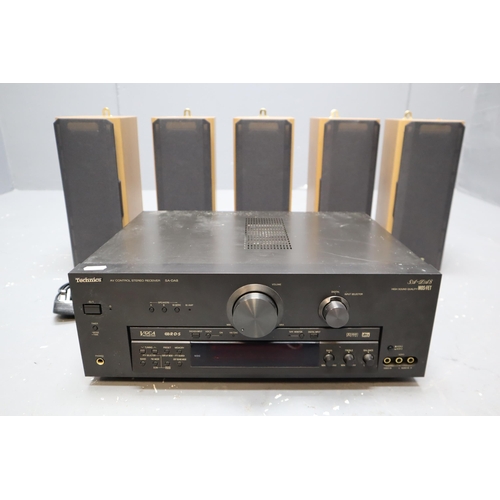 540 - Technics AV Control Stereo Receiver (SA-DA8) with 5 Panasonic (SB-AFC20) Speakers