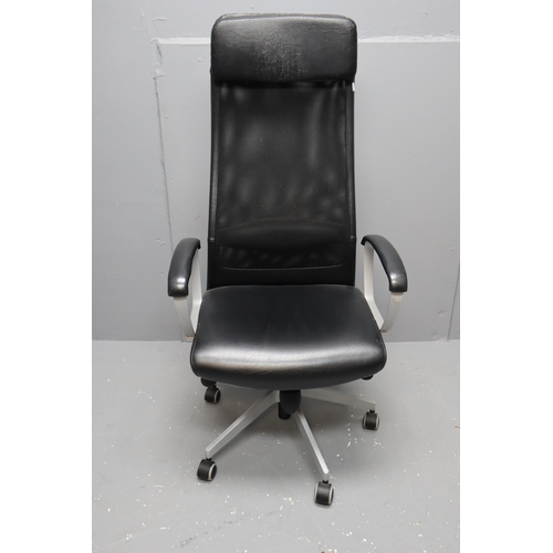 598 - ikea Markus Faux Leather Executive office chair. No Postage