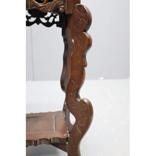 610 - Nice Quality Hand made and Hand Carved Chinese Plant Stand approx 24