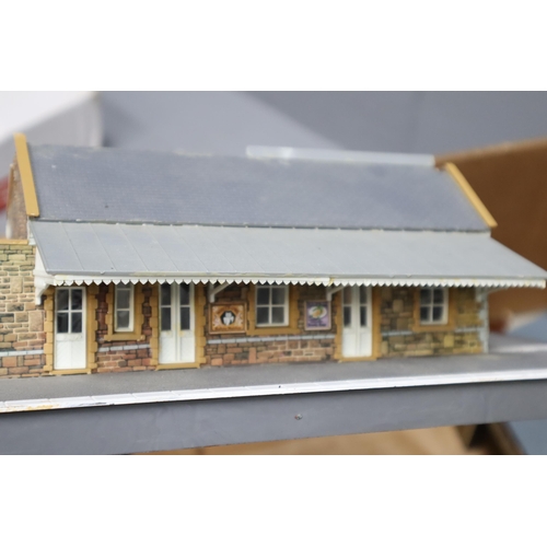 565 - Two Boxes to include Train Model items and Corgi Model Bus Depot