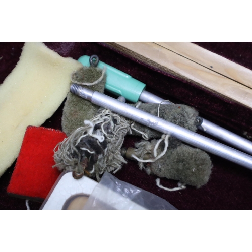 656 - Shotgun Cleaning Kit Complete in a Wooden Box