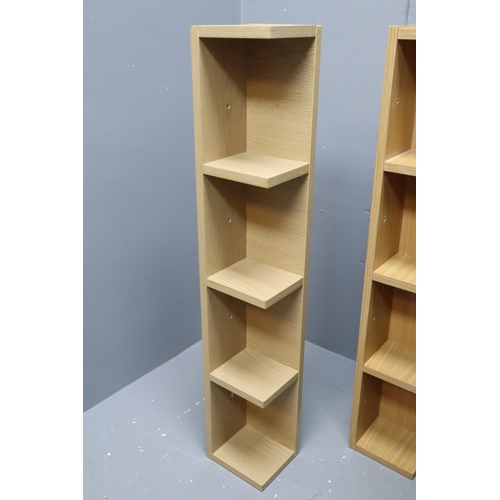 625A - A Set of Five Pine Horizontal Wall Mounted   Shelving Units, Approx. 7