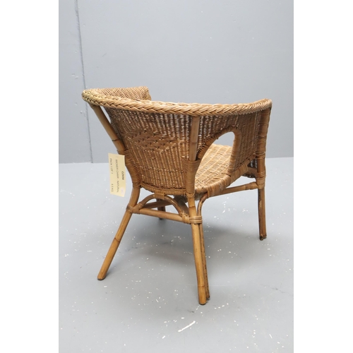 626 - Mid-century Decorative Wicker Chair (31 1/2