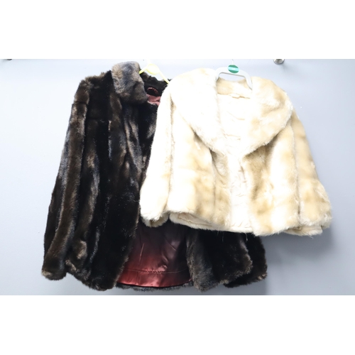 659 - Four Faux Fur Vintage Ladies Jackets To Include Maxwell Croft, Tissavel, Glenn Models, And Other. Si... 