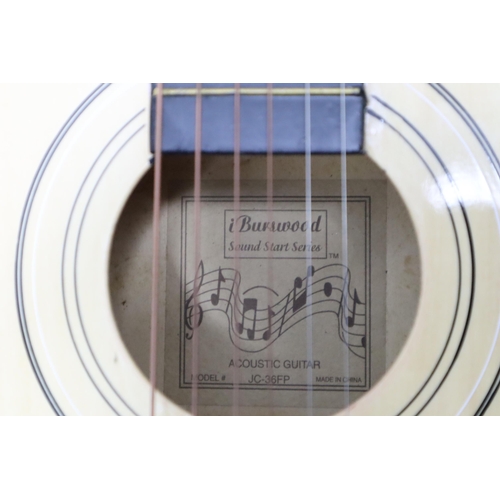 576 - A Burswood Steel String 3/4 Classical Guitar, In Carry Bag