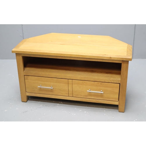 629 - An Oak Corner Media Unit, Approx 17.5