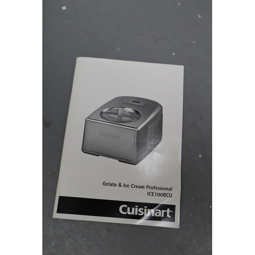 723 - Cuisinart Ice Cream Maker (working)