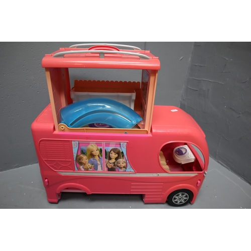 769 - Mixed Lot of Playtoys to include a Barbie Camper Van with furniture (1 wheel missing) and a Barbie S... 