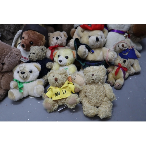 771 - A Large Selection of Teddy Bears To Include Little Charley Bear, RNLI, Australian Koala, And More