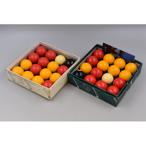 705 - Two Boxed Sets of Full Size Aramith 8 Ball Pool Balls