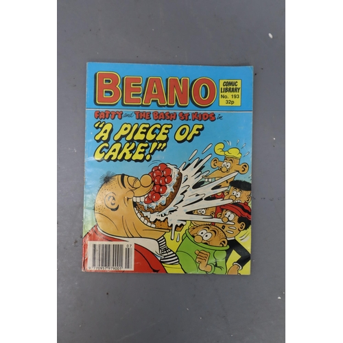 746 - Mixed Box to Include Three Vintage Glass Bottles, Beano Fatty and The Bash St.Kids Book, Wigan &... 