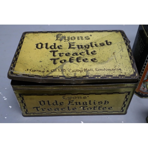 747 - Selection of 6 Vintage Promotional Tins including Lyons, Glen Moray, W R Jacob & Company and Mor... 